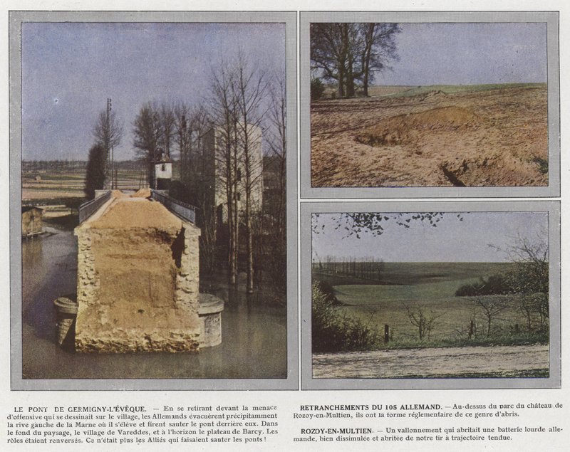Germigny-L'Eveque-broen, tyske 105-forskansninger, Rozoy-en-Multien av Jules Gervais Courtellemont