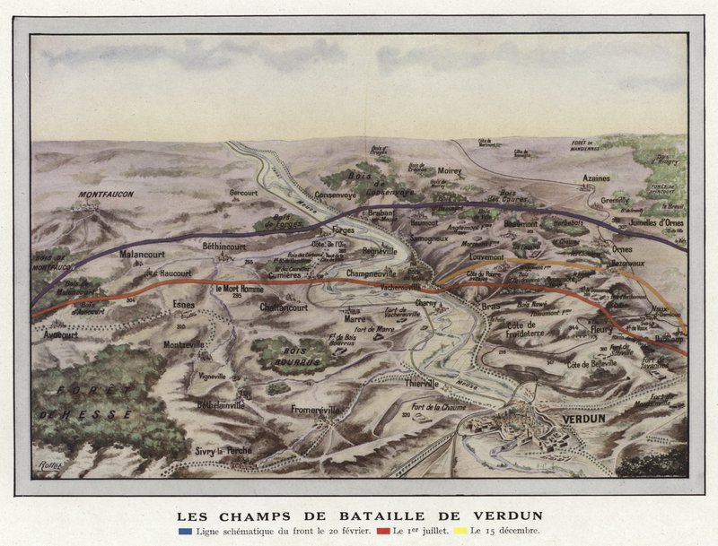 Verdun slagmarker av Jules Gervais Courtellemont
