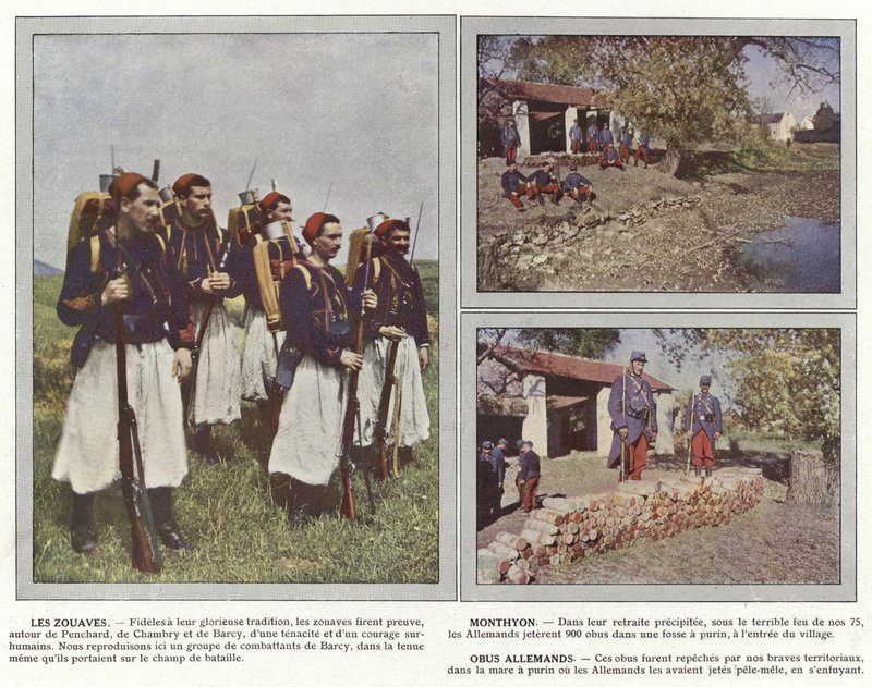 Zouavene, Monthyon, tyske skjell av Jules Gervais Courtellemont