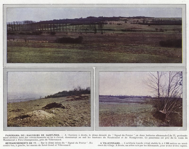 Panorama of the Heights of Saint-Prix, Retrenchments of 77, At Villevenard av Jules Gervais Courtellemont