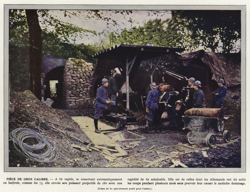 Stor kaliber stykke av Jules Gervais Courtellemont