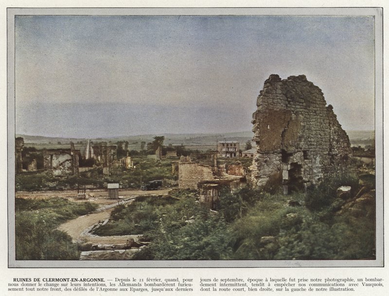 Ruinene av Clermont-En-Argonne av Jules Gervais Courtellemont