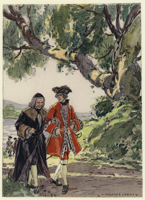 Illustrasjon til Casanovas memoarer (fargelitografi) av Jules Marie Auguste Leroux