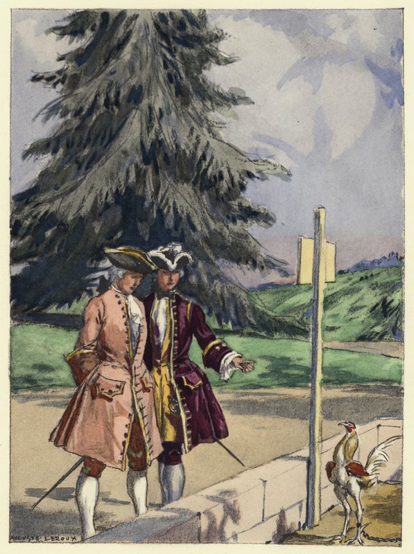 Illustrasjon til Casanovas memoarer (fargelitografi) av Jules Marie Auguste Leroux