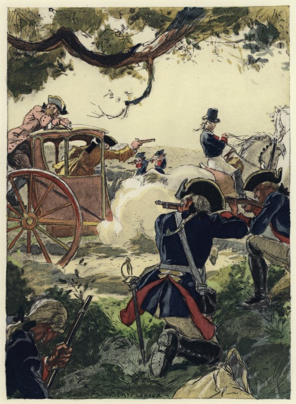 Illustrasjon til Casanovas memoarer (fargelitografi) av Jules Marie Auguste Leroux