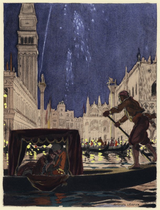 Illustrasjon til Casanovas memoarer (fargelitografi) av Jules Marie Auguste Leroux