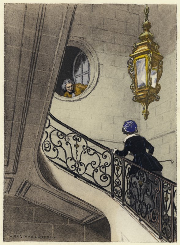 Illustrasjon til Casanovas memoarer (fargelitografi) av Jules Marie Auguste Leroux