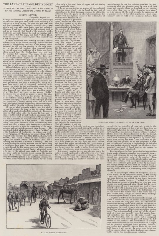 The Land of the Golden Nugget, et besøk til de vest-australske gullfeltene av Julius Mandes Price