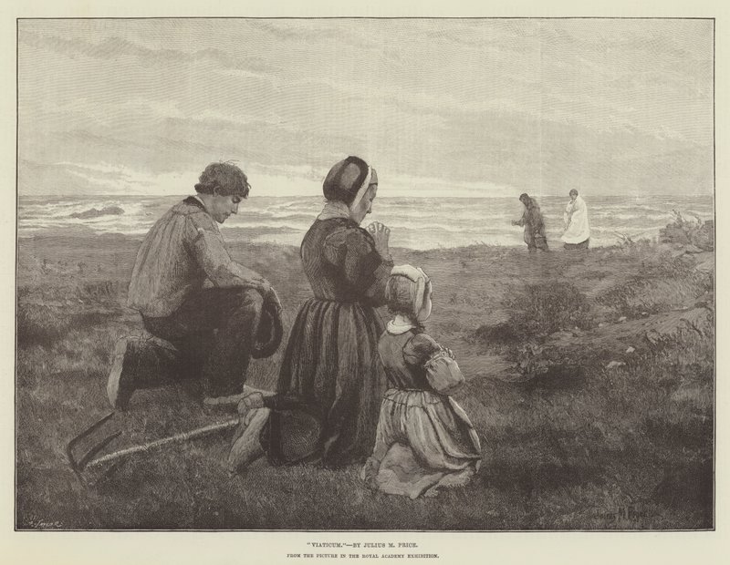 Viaticum, fra Picture in the Royal Academy Exhibition av Julius Mandes Price