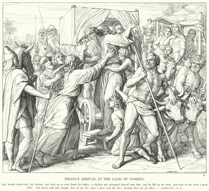 Israels ankomst til landet Gosen (gravering) av Julius (after) Schnorr von Carolsfeld