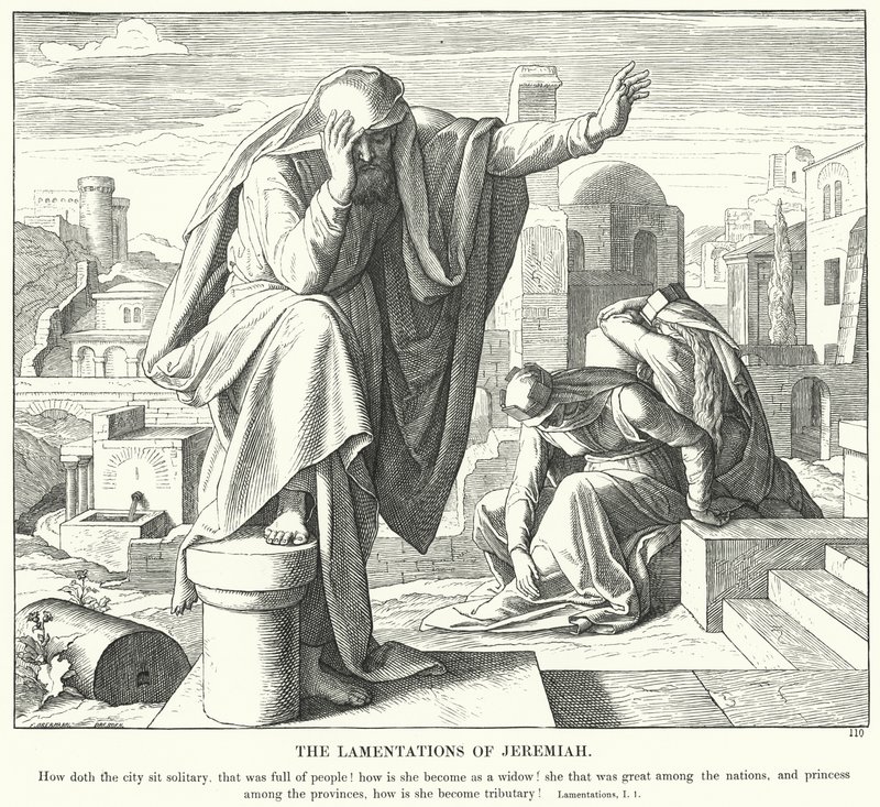 The Lamentations of Jeremia (gravering) av Julius (after) Schnorr von Carolsfeld