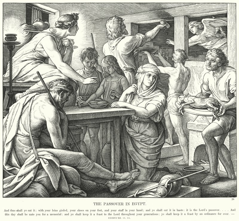 Påsken i Egypt (gravering) av Julius (after) Schnorr von Carolsfeld