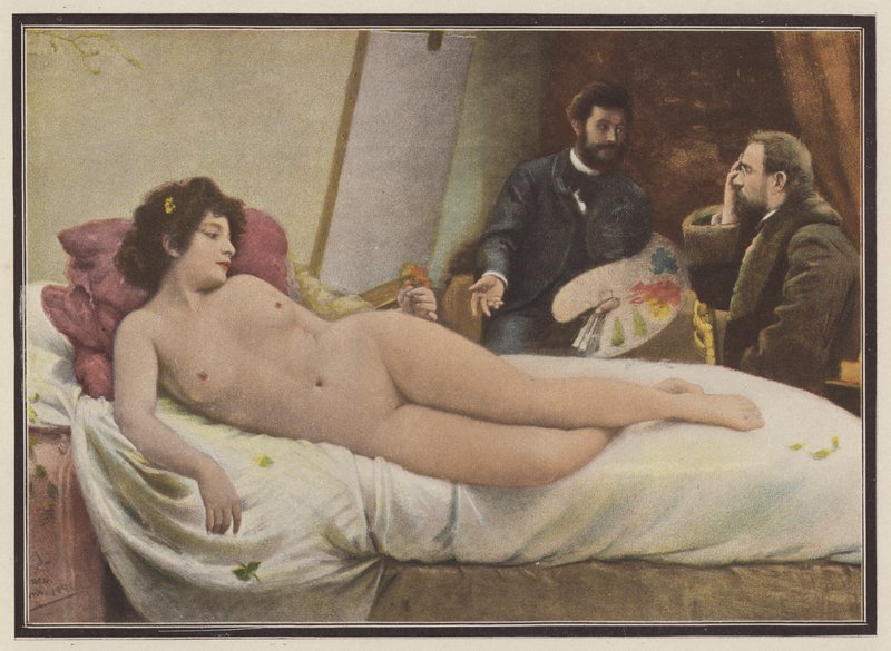 Den vakre Laurette (farge litho) av Julius C. (after) Rolshoven