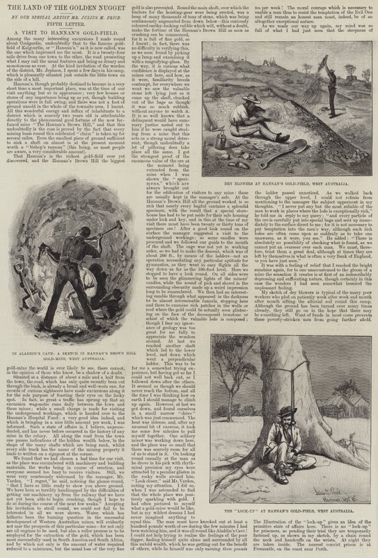 The Land of the Golden Nugget, et besøk til Hannans gullfelt av Julius Mandes Price