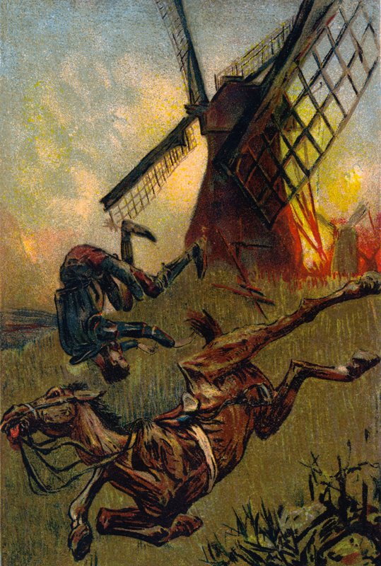 Illustrasjon for Don Quijote av Julius Schlattmann