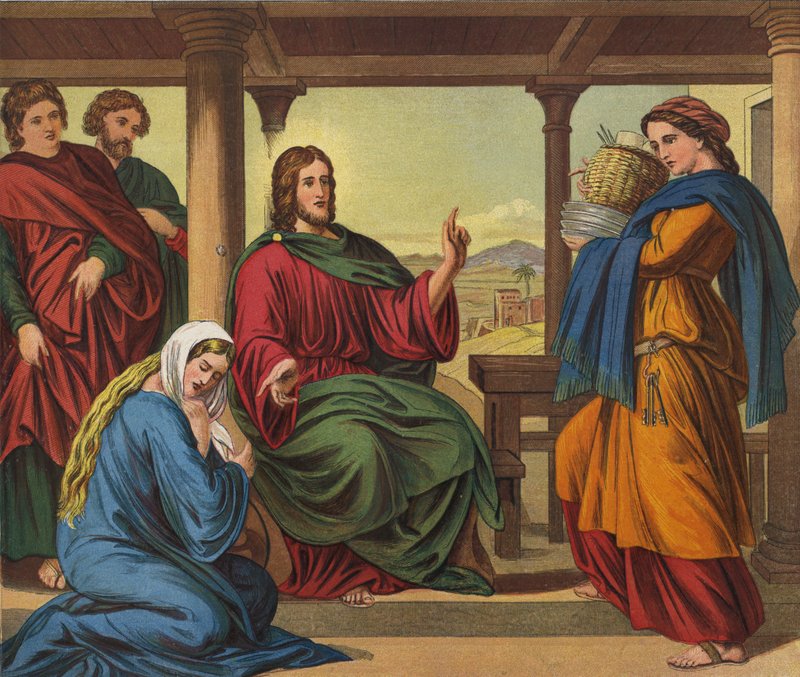 Jesus i Martas hus av Julius Schnorr von Carolsfeld