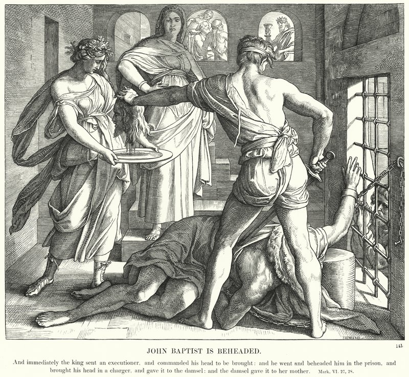 Johannes Baptist blir halshugget av Julius Schnorr von Carolsfeld