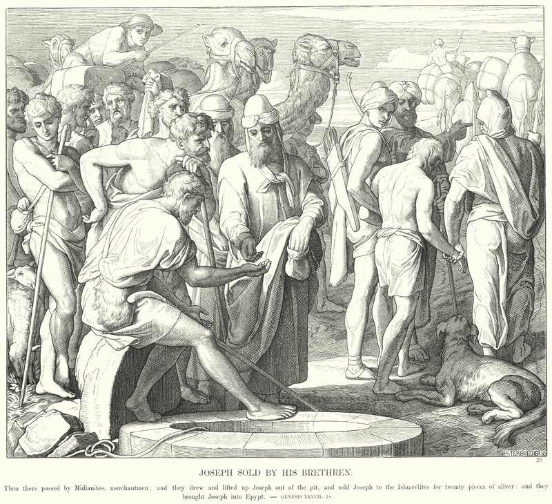 Joseph solgt av brødrene hans av Julius Schnorr von Carolsfeld