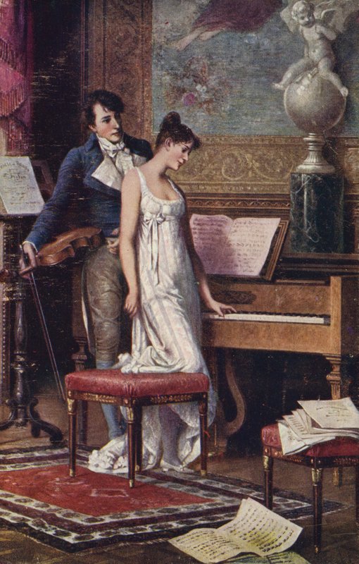 Duetten, 1800-tallet av Karl the Elder Schweninger