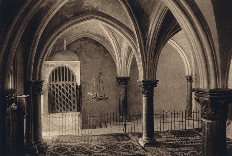 Jerusalem, Nattverdens kammer (s/hvitt bilde) av Karl Grober