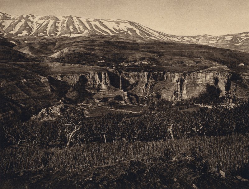 Libanon, landskap (s/hvitt-bilde) av Karl Grober