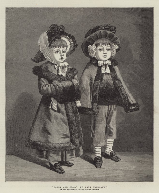 Darby og Joan, i utstillingen på Dudley Gallery av Kate Greenaway