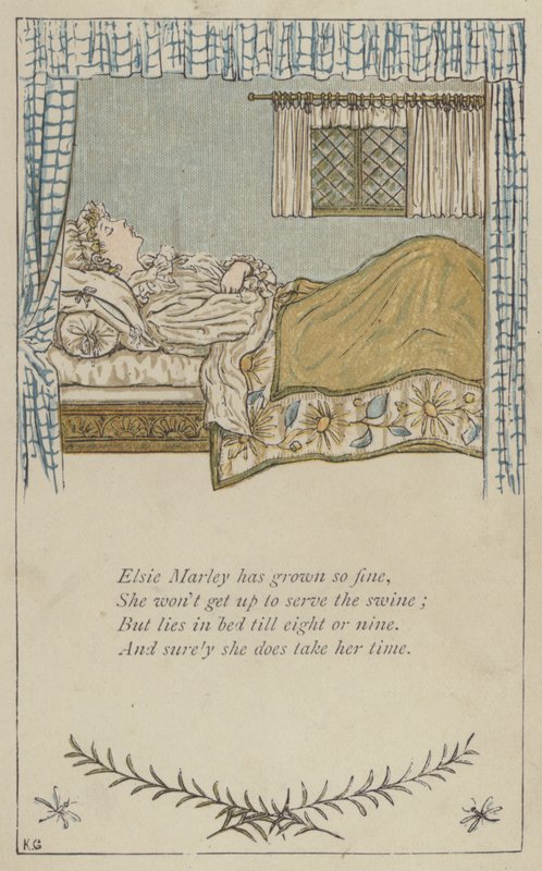 Elsie Marley har blitt så fin (farge litho) av Kate (after) Greenaway