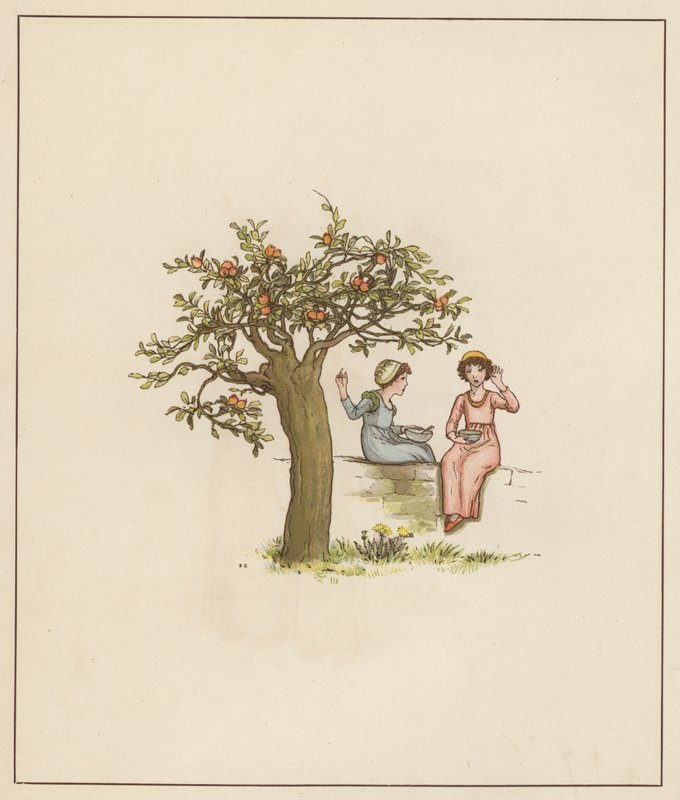 Kate Greenaway-illustrasjon for The Pied Piper of Hamelin av Robert Browning (litho-farge) av Kate (after) Greenaway