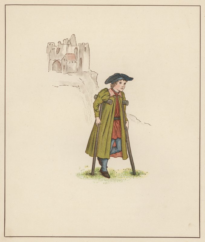 Kate Greenaway-illustrasjon for The Pied Piper of Hamelin av Robert Browning (litho-farge) av Kate (after) Greenaway