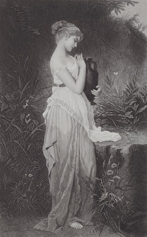 Psyche and Vase (gravering) av Kate Gray