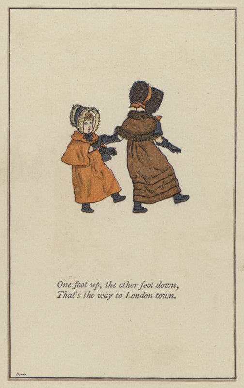 En fot opp, den andre foten ned av Kate Greenaway