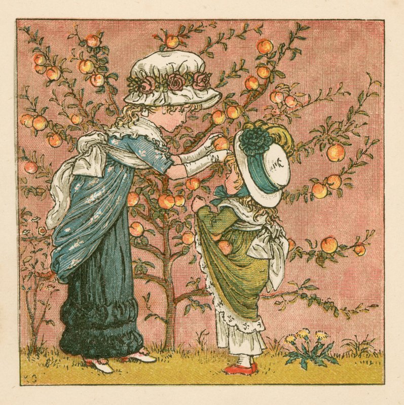 Plukke fersken av Kate Greenaway