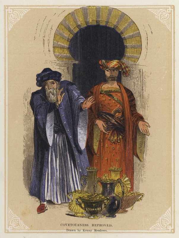 Coventousness Reproved (farge litho) av Kenny Meadows
