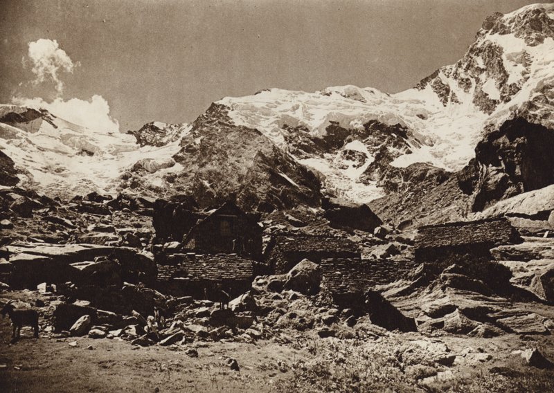 Italia: Monte Rosa (s/hvitt bilde) av Kurt Hielscher