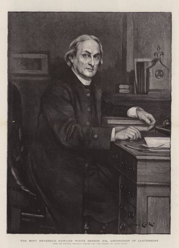 Den mest ærverdige Edward White Benson, DD, erkebiskop av Canterbury (gravering) av Lance Calkin