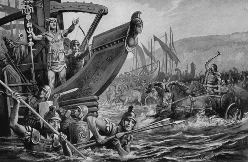 En modig fanebærer (litho) av Lancelot Speed