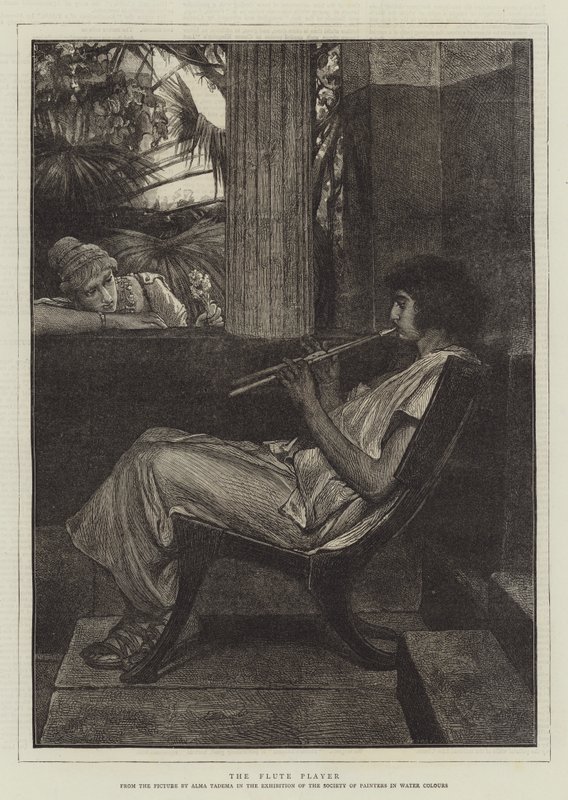 Fløytespilleren av Lawrence Alma Tadema