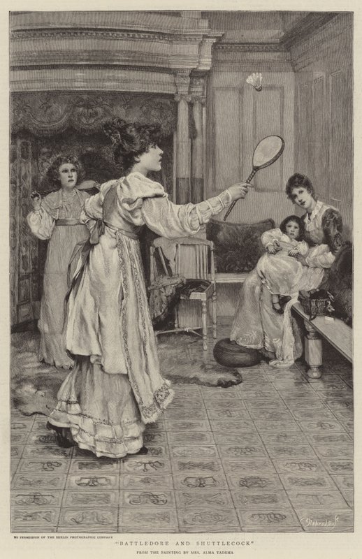 Battledore og Shuttlecock av Lawrence Alma Tadema