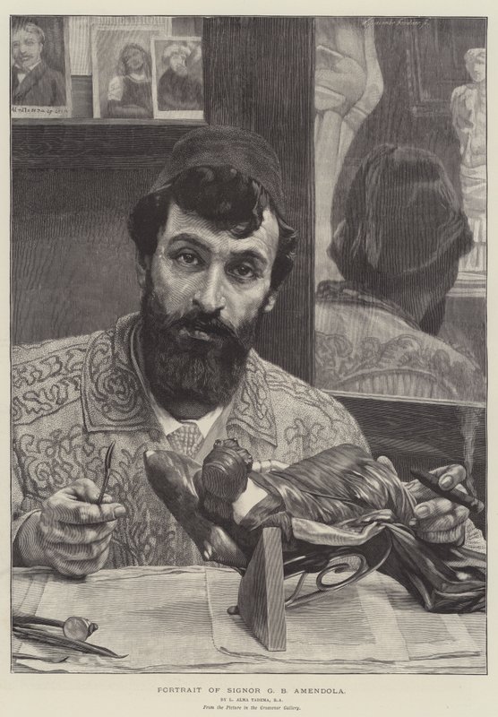 Portrett av Mr GB Amendola av Lawrence Alma Tadema