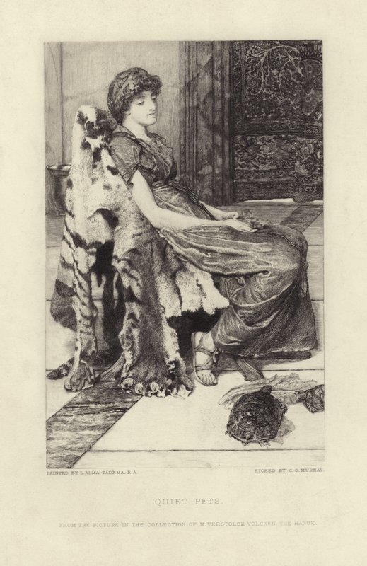 Stille kjæledyr av Lawrence Alma Tadema