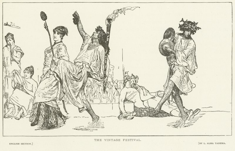 The Vintage Festival (gravure) av Lawrence Alma Tadema