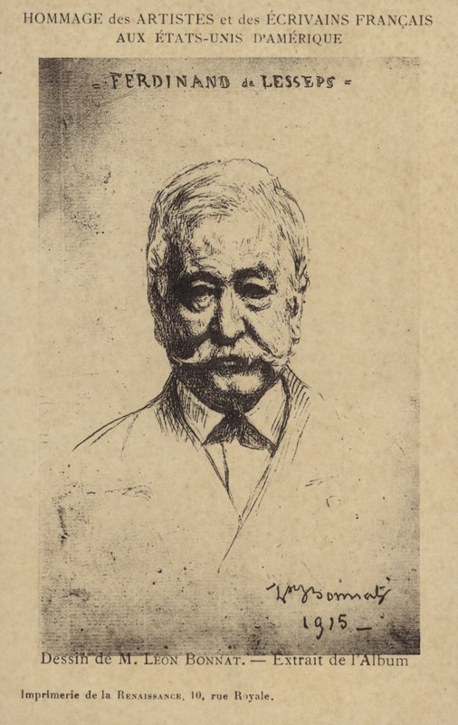 Ferdinand de Lesseps (1805-1894), fransk gründer og kanalbygger av Leon Joseph Florentin Bonnat