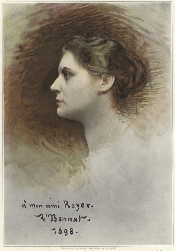 Studer for en profil av Rose Caron av Leon Joseph Florentin Bonnat