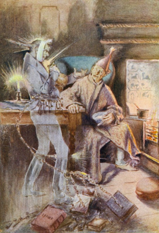 Illustrasjon for A Christmas Carol av Leonard Skeats