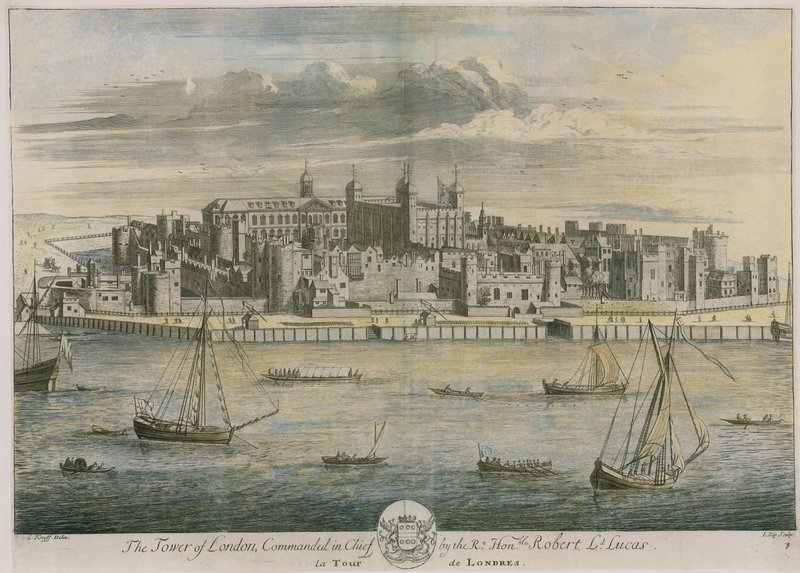 Tower of London kommandert av Høyre ærede Robert Lucas av Leonard Knyff