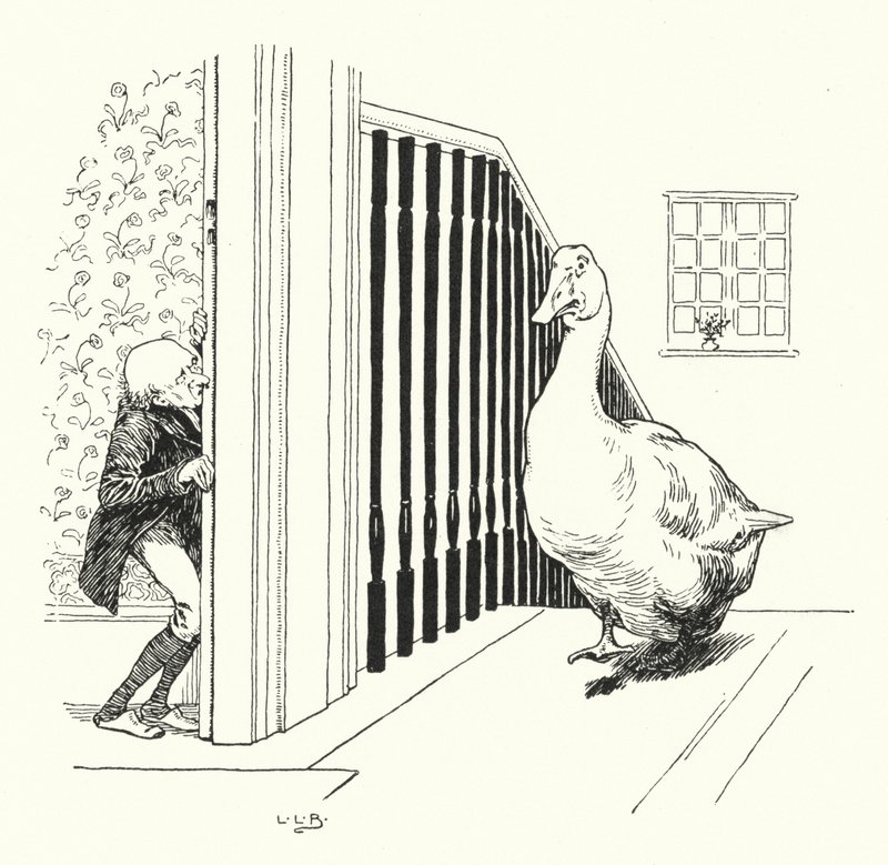 Goosey, goosey, gander (gravering) av Leonard Leslie Brooke