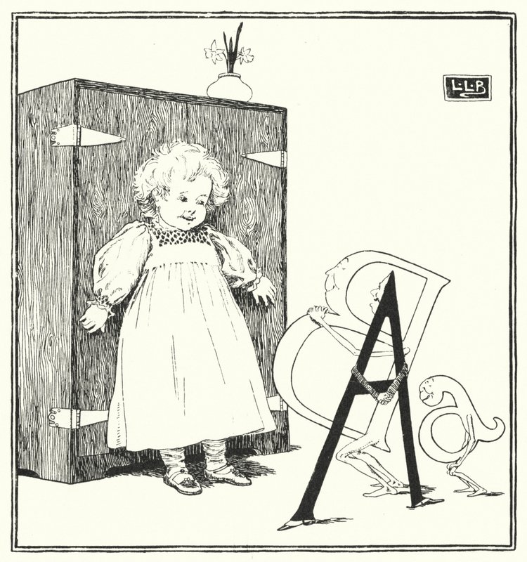 Flott A, liten a, hoppende B (gravering) av Leonard Leslie Brooke