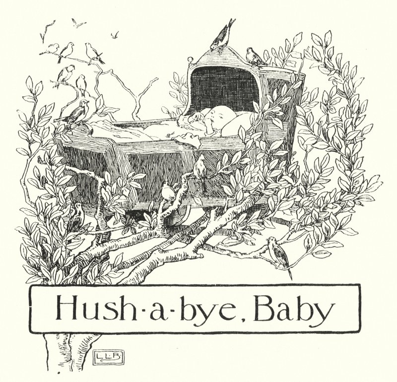 Hush-a-bye, baby, på tretoppen (gravering) av Leonard Leslie Brooke