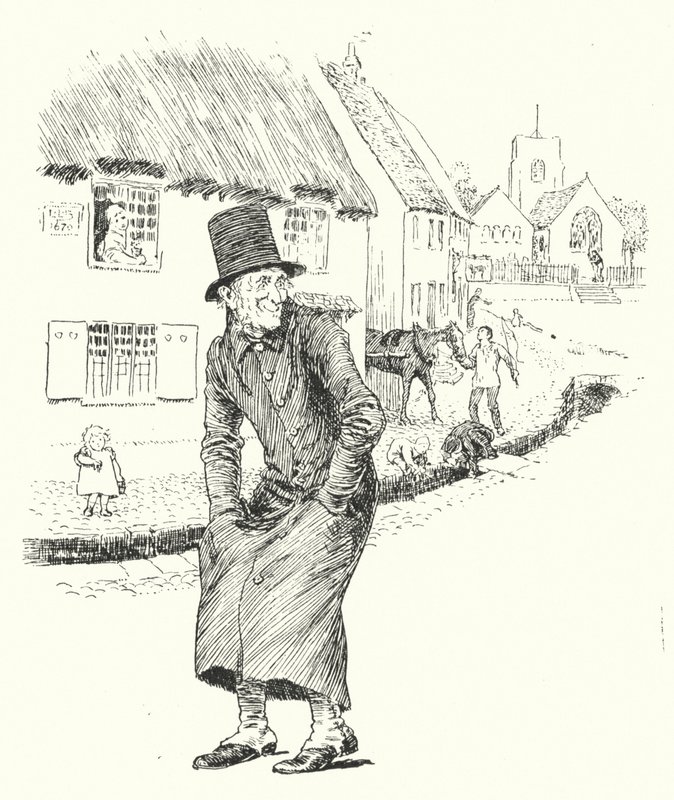 Gamle Abram Brown er død og borte, du vil aldri se ham mer (gravering) av Leonard Leslie Brooke