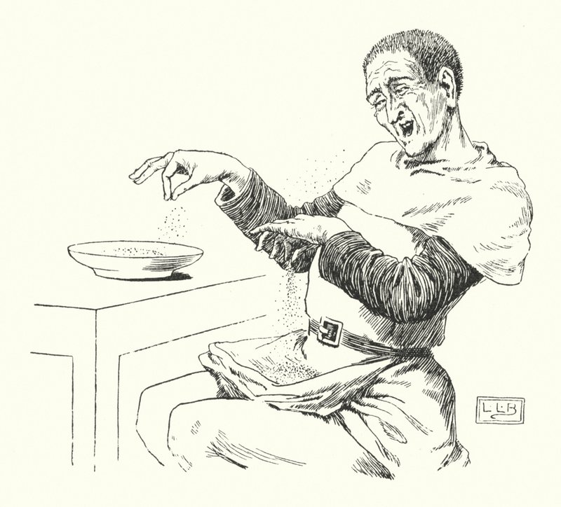 Peter Piper plukket en hakk syltet pepper (gravering) av Leonard Leslie Brooke